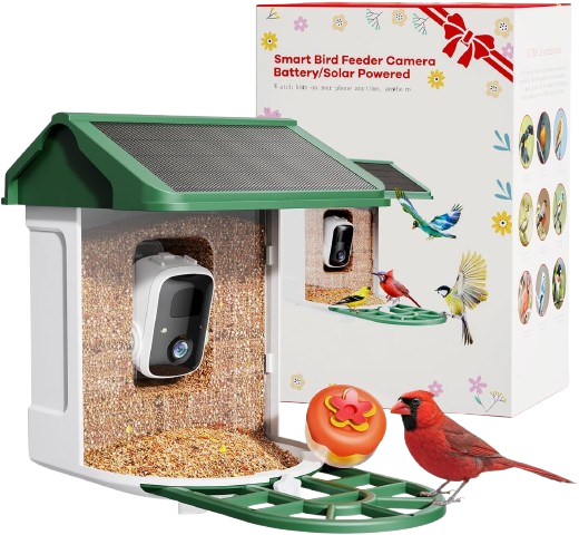 Bird Feeder with Camera Solar Powered-2K Live Feed