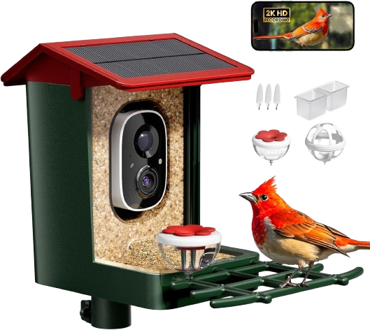 Smart Bird Feeder with Camera Solar Powered